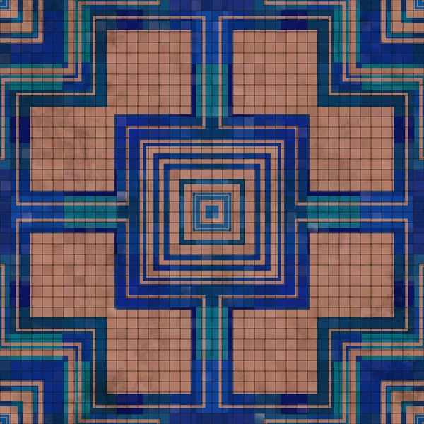 Плитка мозаика, созданная бесшовной текстурой — стоковое фото