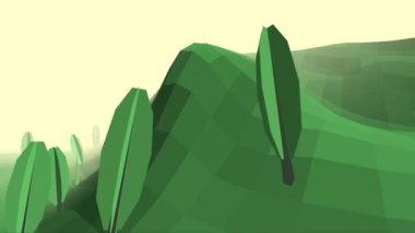 Düşük Poli retro tarzı böcek dünya