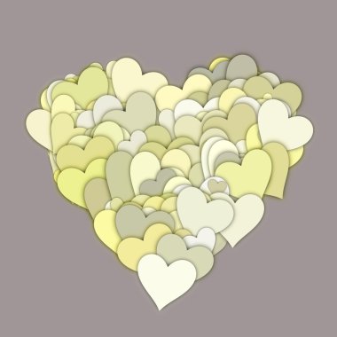 Kalp Valentine şekli seviyorum