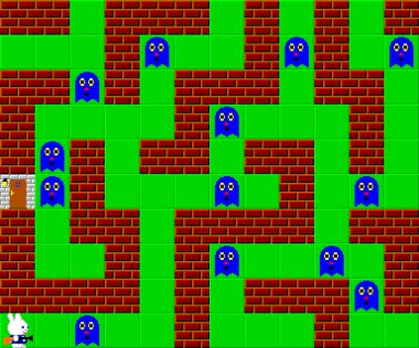 Canavarlar, retro tarzı oyun pixelated grafik
