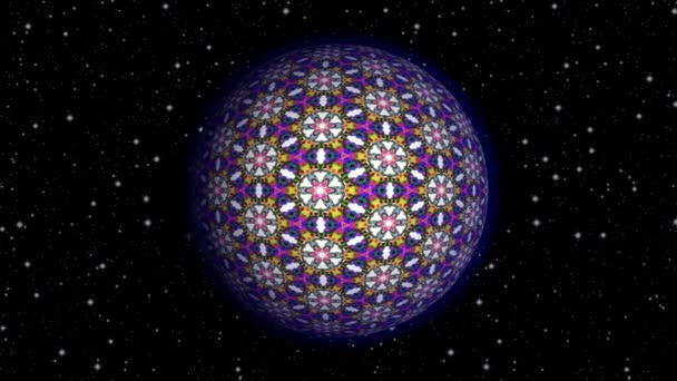 Planeta abstracto rotación de bucle sin costura — Vídeo de stock