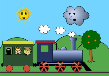 Buharlı tren yolu üzerinde