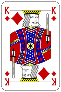 Poker oyun kağıdı Kral elmas