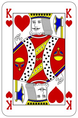 Poker oyun kağıdı Kral kalp