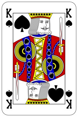 Poker oyun kağıdı Kral küreği