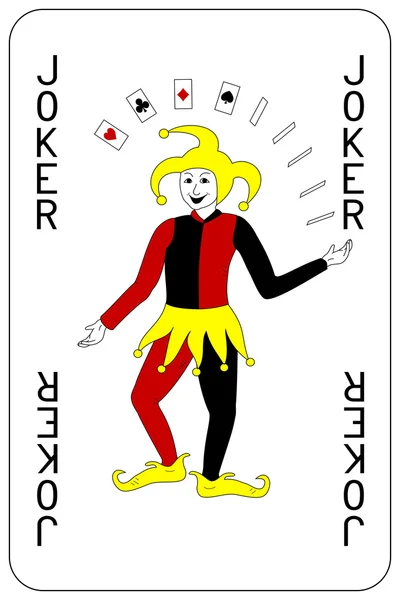 Poker-Spielkarten-Joker — Stockvektor