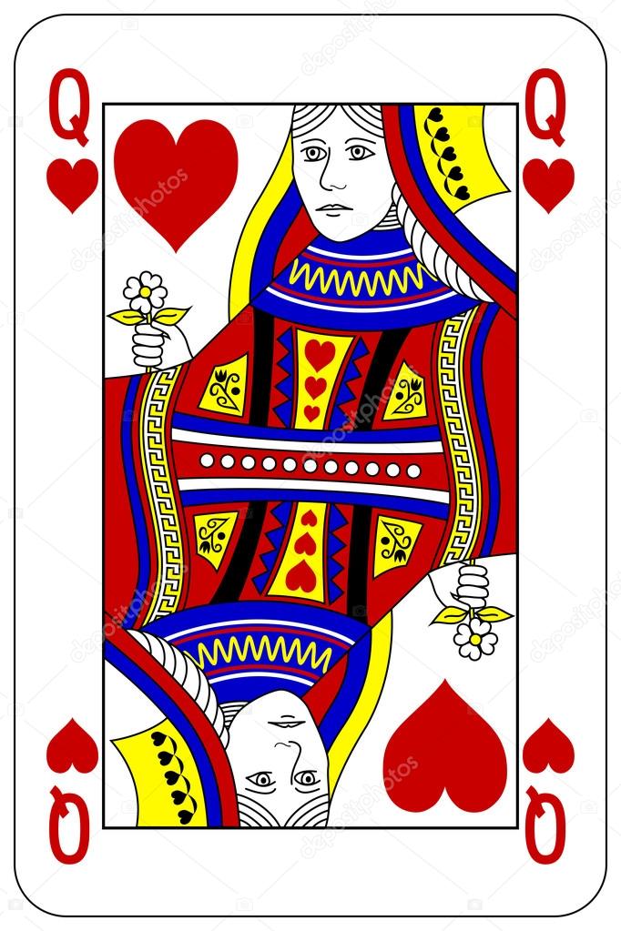 Poker Playing Card Queen Heart Vector Image By C Pandawild Vector Stock 6070