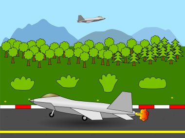 savaş uçağı kalkış
