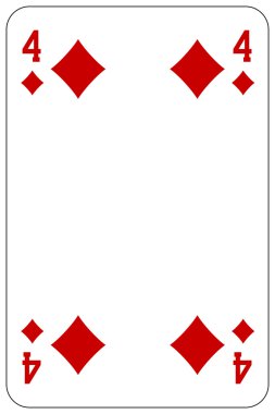 Poker oyun kağıdı 4 elmas