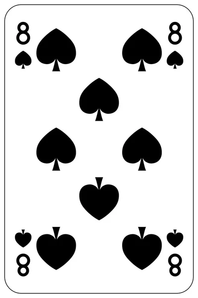 Poker carte da gioco 8 picche — Vettoriale Stock