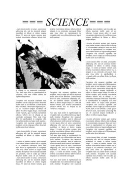 Gazete sayfası Lorem Ipsum metin