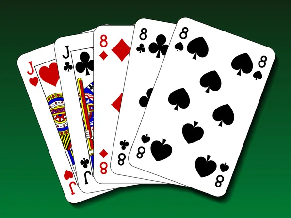 Pokerhand - Full house — Stockvector