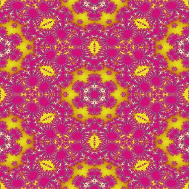 Fraktal çiçek desenli