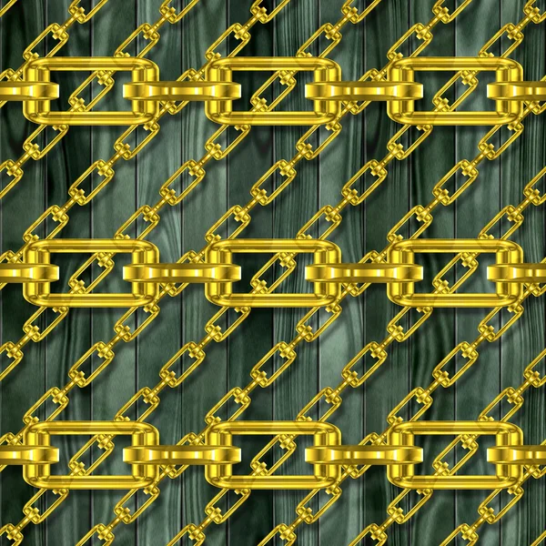 Железные цепи с бесшовной текстурой дерева — стоковое фото