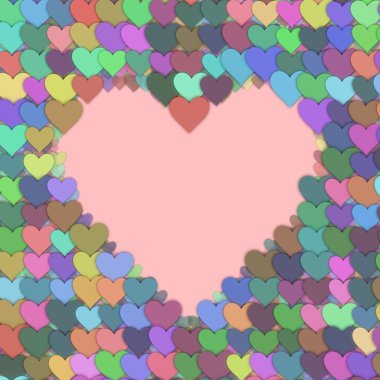 Kalp Valentine şekli seviyorum