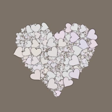 Kalp Valentine şekli seviyorum