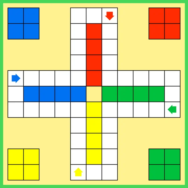 Gry Płyta ludo gry — Wektor stockowy