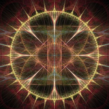 Fraktal alevler desen