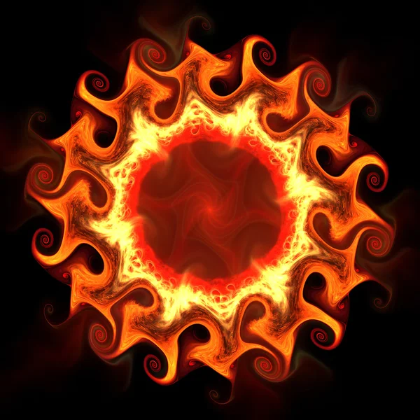 Fraktal solen mönster — Stockfoto