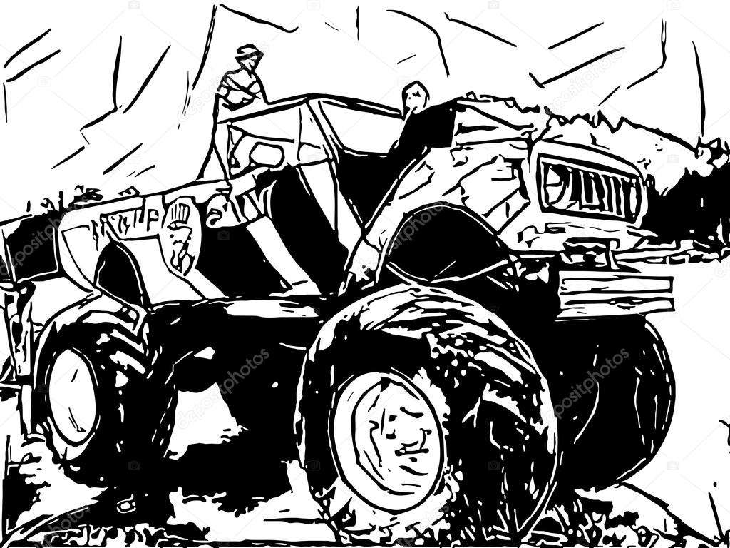 Get Monster Truck Drawing Stock Photo C Pandawild 96347248 Free HD Wallpaper Monster Truck Drawing Stock Photo C Pandawild 96347248 For iPhone Free