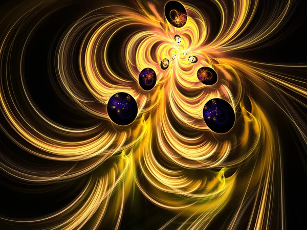 Fractal flames generated pattern — Stock Photo, Image