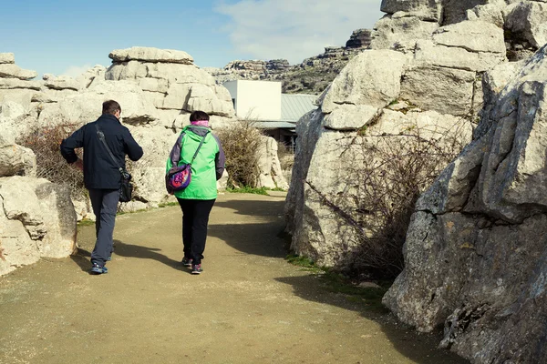 Krasové horniny v El Torcal, Antequera. Španělsko. — Stock fotografie