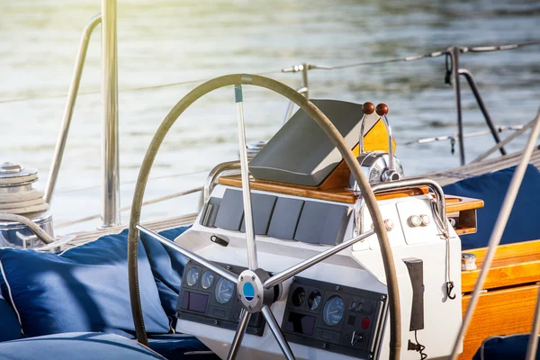 Sailboat rudder detail. — Stock Photo, Image