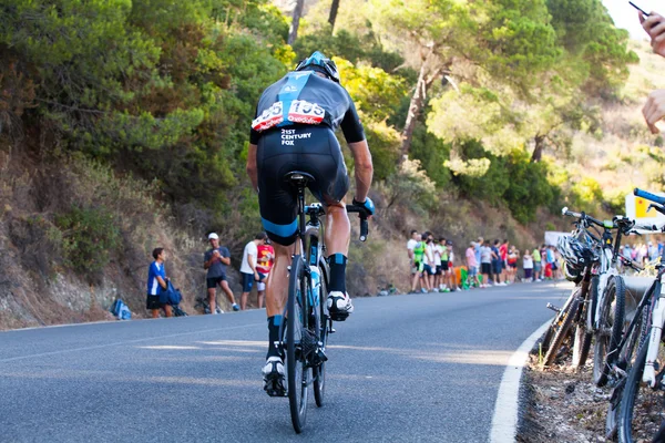 CORDOBA, ESPANHA - 26 de agosto: Vasyl Kiryienka (Equipe Sky) passando — Fotografia de Stock