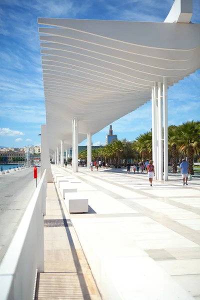 View of the promenade of Malaga — Stock Photo, Image