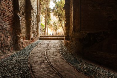 Andalusia, İspanya Malaga Alcazaba görünümünden.
