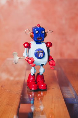 Vintage teneke robot.