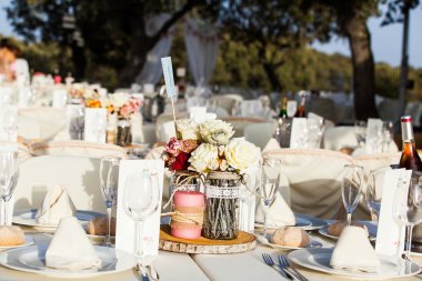 Düğün Tablo ayrıntı kadar yakın ayarlama.