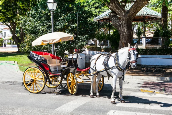 Horse carriage in Mijas Town, Andalusia. Spain. — Stock Photo, Image