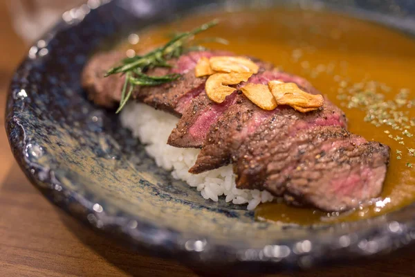 Japanese Curry Rice with wagyu beef in Japanese style restaurant