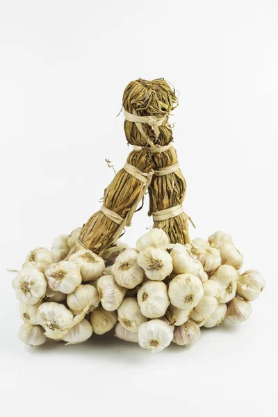 Bundle Garlic Garlics Isolated White Background — 스톡 사진