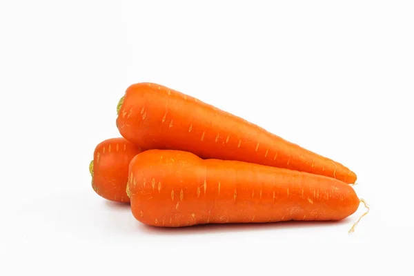 Légume Aux Carottes Isolé Sur Fond Blanc — Photo