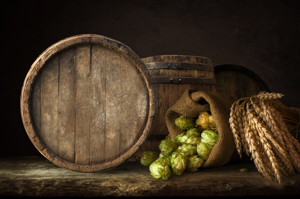 хмельная шишка с пивом
