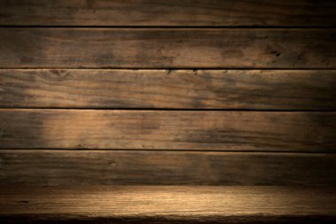 Seçili odak boş kahverengi tahta tablo