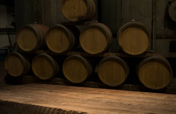 Старый Деревянный Барель Виски Коньяка — стоковое фото