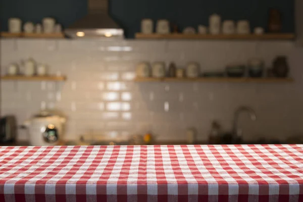 Kitchen background with table cloth