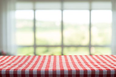 Masa örtülü mutfak arka planı