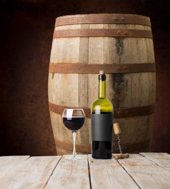 Tuscany, İtalya 'da üzüm bağında kırmızı şarap