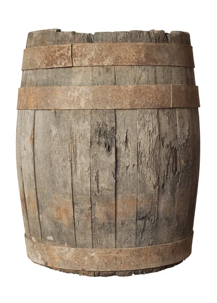 Render of a wine barrel from top , isolated on white — Stock Photo, Image