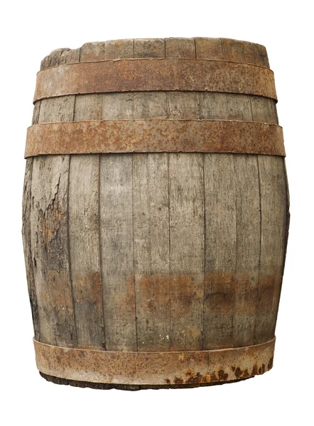 Render of a wine barrel from top , isolated on white — Stock Photo, Image