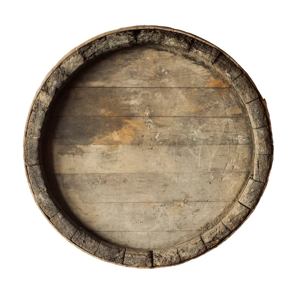 Render of a wine barrel from top , isolated on white — Stock Photo, Image