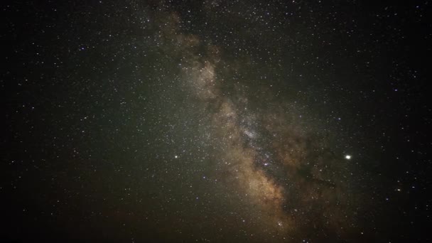 Melkweg, de beweging van de sterrenhemel, tijdritten — Stockvideo