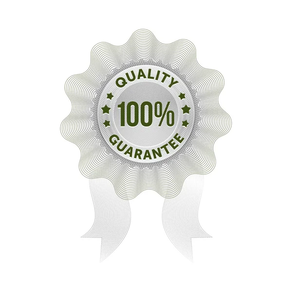 Kwaliteit garantie rozet groen — Stockvector