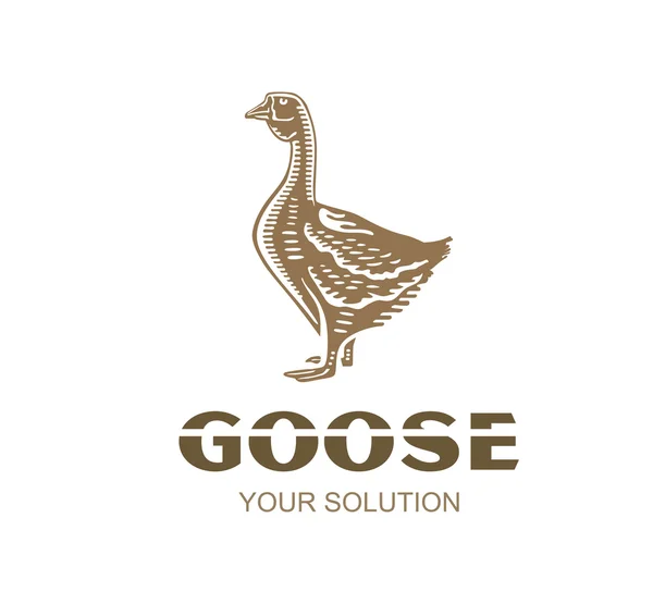 Goose logo vector icon — Stock Vector