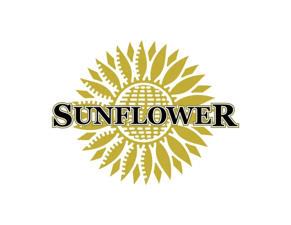 Logo yellow sunflower — Stock Vector