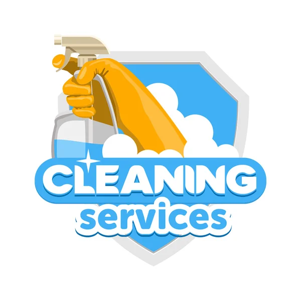 Servicio de limpieza logo — Vector de stock
